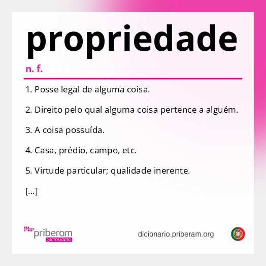 Significado de propriedade