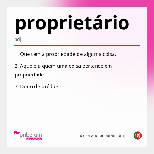 Significado de proprietário