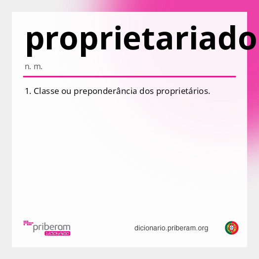 Significado de proprietariado