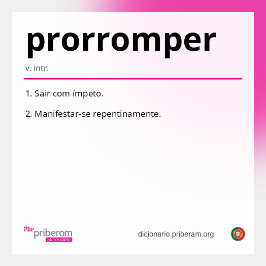Significado de prorromper