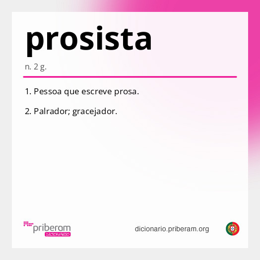 Significado de prosista