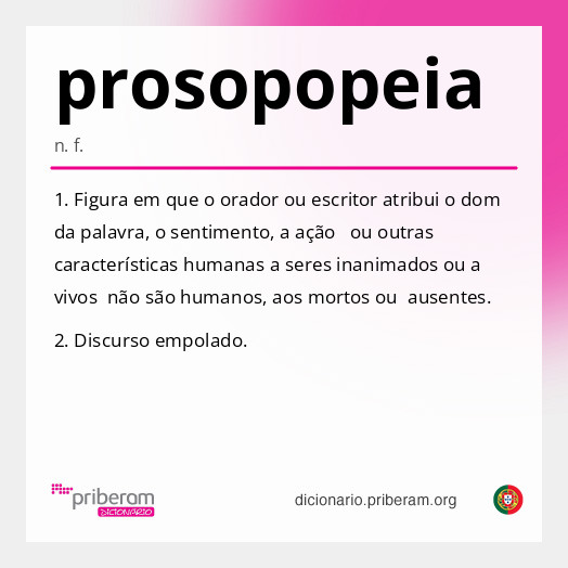 Significado de prosopopeia