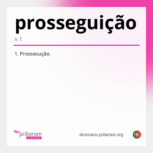 Significado de prosseguição