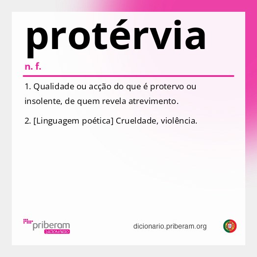 Significado de protérvia