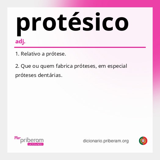 Significado de protésico