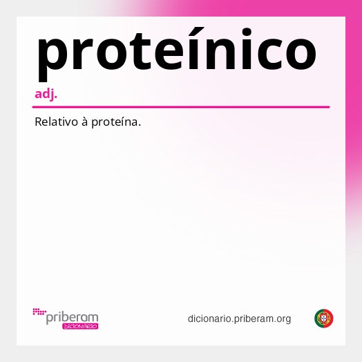 Significado de proteínico