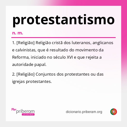 Significado de protestantismo