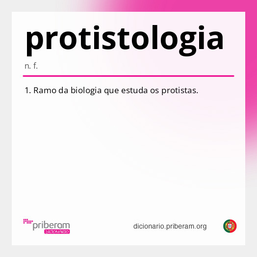 Significado de protistologia