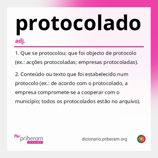 Significado de protocolado