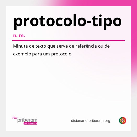 Significado de protocolo-tipo