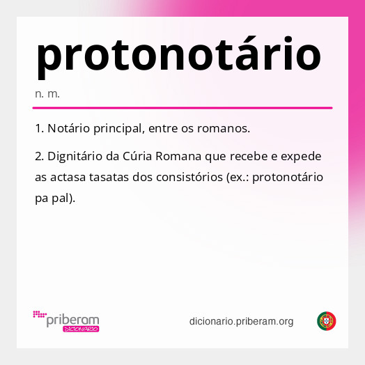 Significado de protonotário