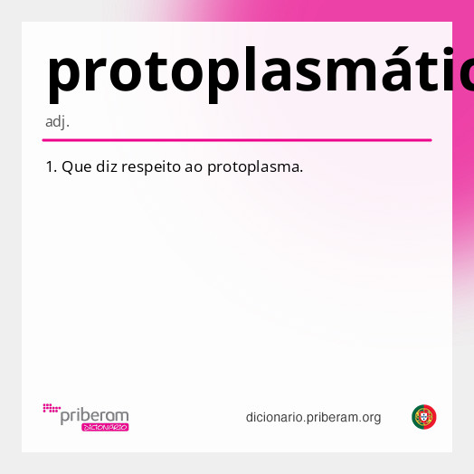 Significado de protoplasmático