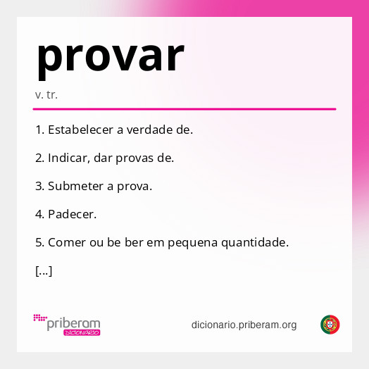 Significado de provar