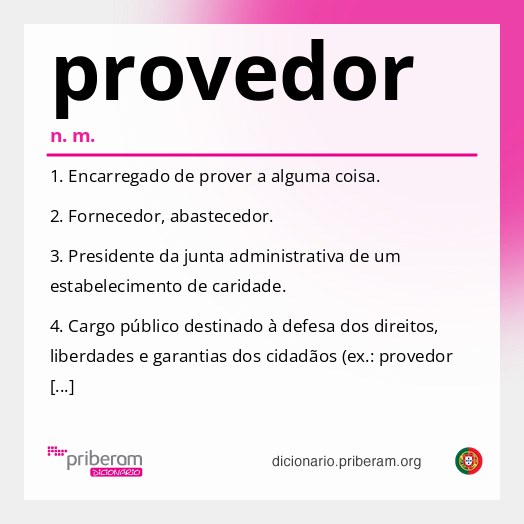 Significado de provedor