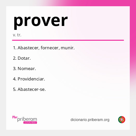 Significado de prover