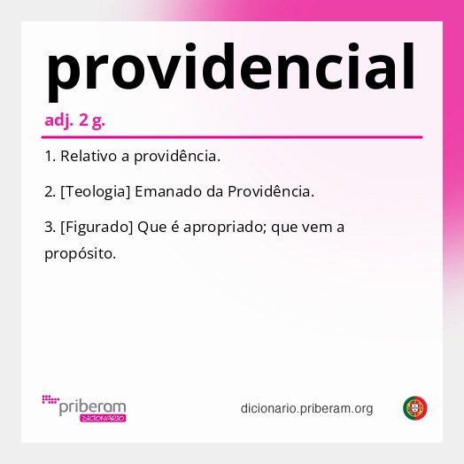 Significado de providencial