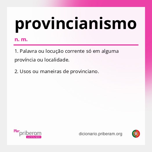 Significado de provincianismo