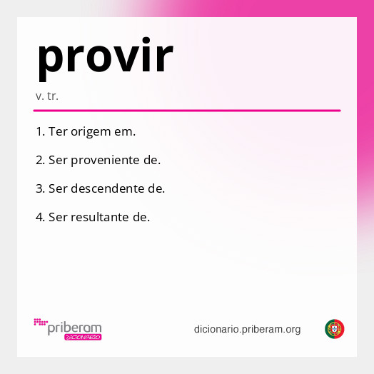 Significado de provir