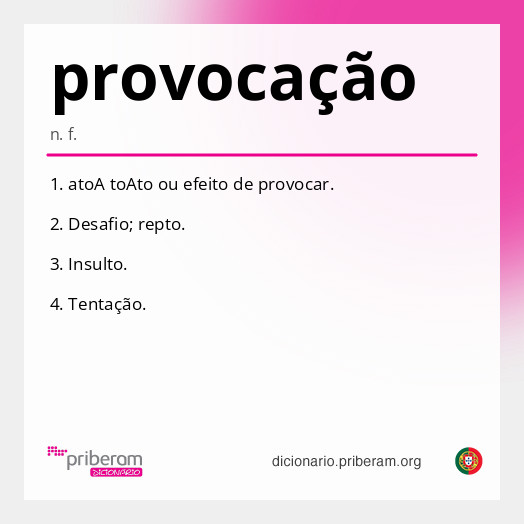 Significado de provocação