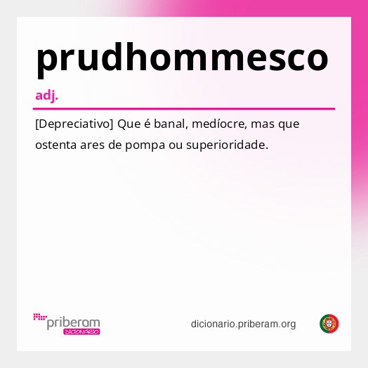 Significado de prudhommesco