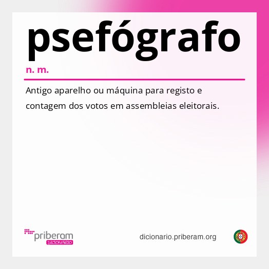 Significado de psefógrafo
