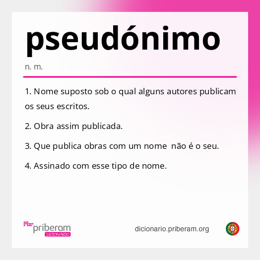 Significado de pseudónimo