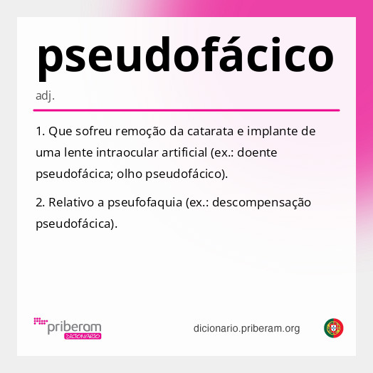 Significado de pseudofácico