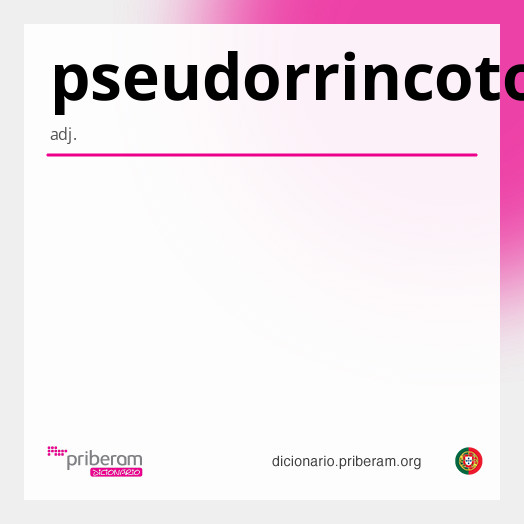 Significado de pseudorrincoto