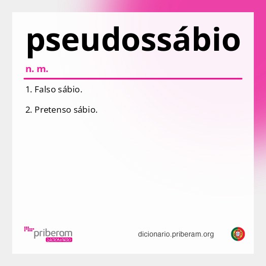 Significado de pseudossábio