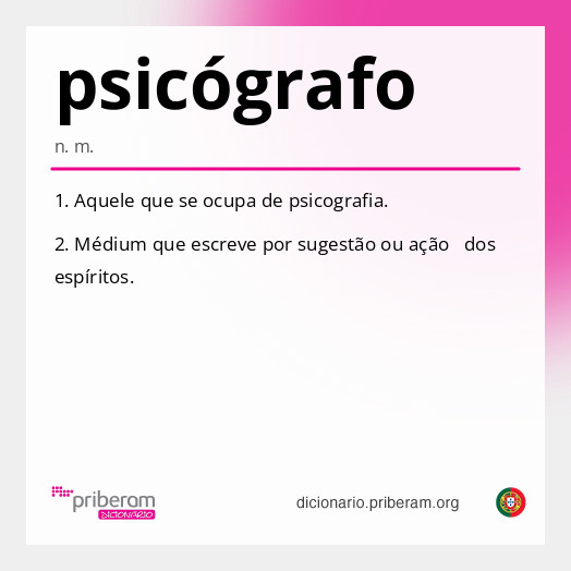 Significado de psicógrafo