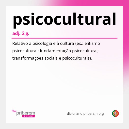 Significado de psicocultural
