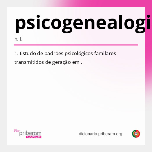Significado de psicogenealogia