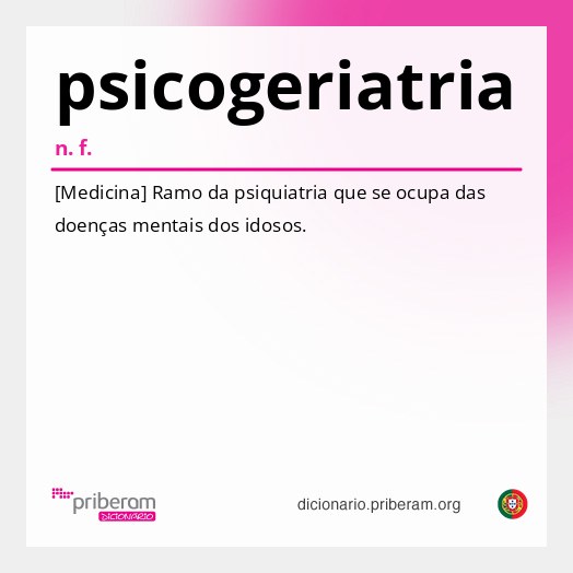 Significado de psicogeriatria