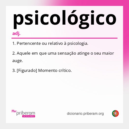 Significado de psicológico