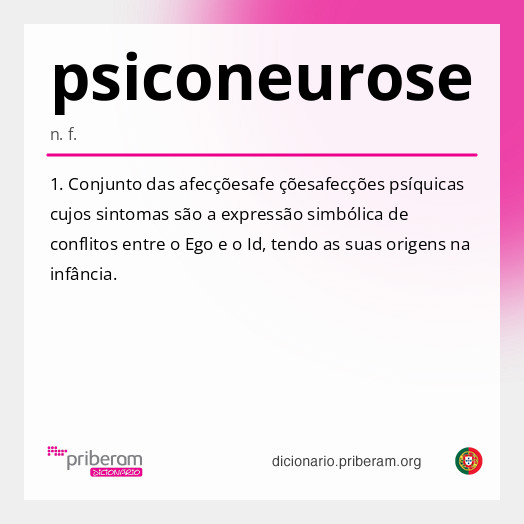 Significado de psiconeurose