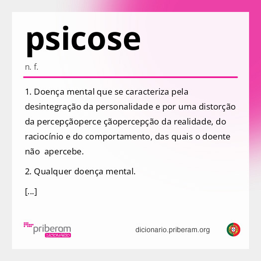 Significado de psicose