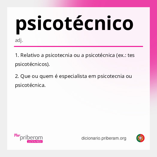 Significado de psicotécnico