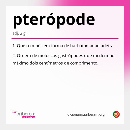 Significado de pterópode