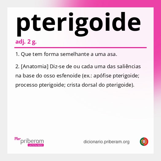 Significado de pterigoide