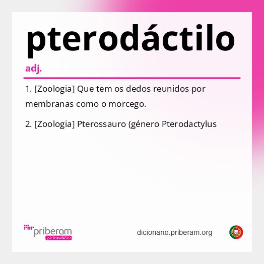 Significado de pterodáctilo