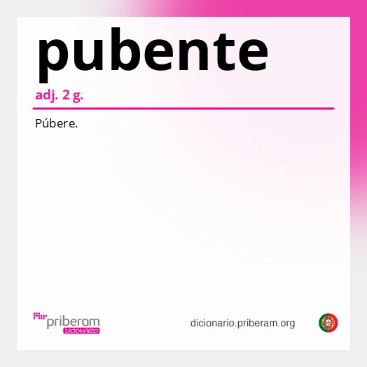 Significado de pubente