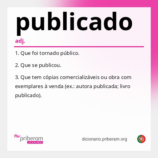 Significado de publicado