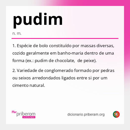 Significado de pudim