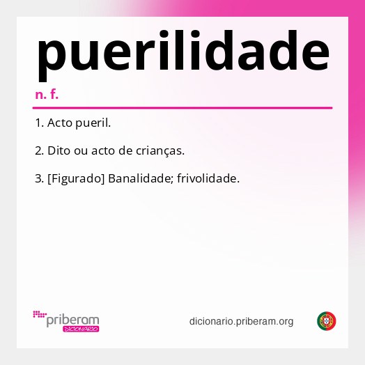 Significado de puerilidade