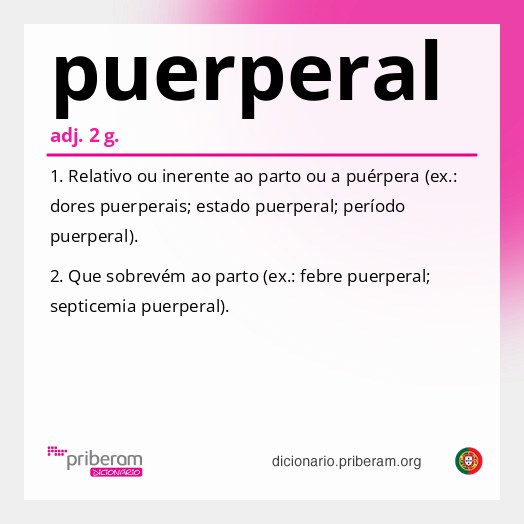Significado de puerperal