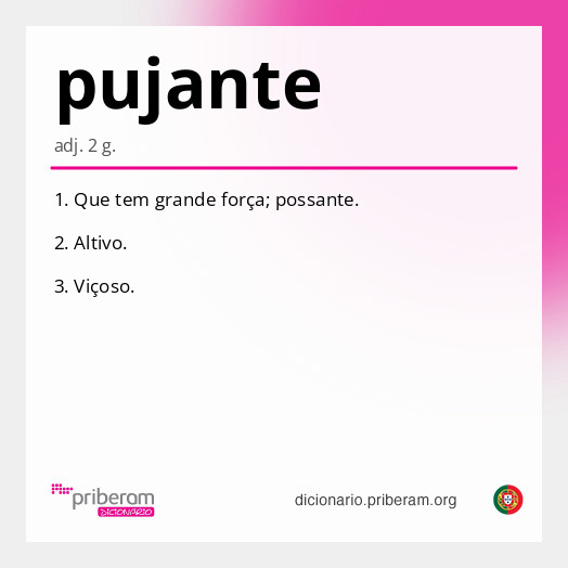 Significado de pujante