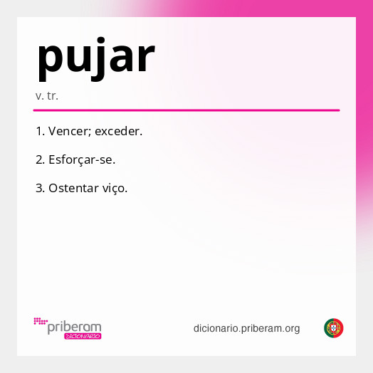 Significado de pujar
