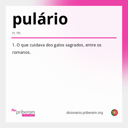Significado de pulário