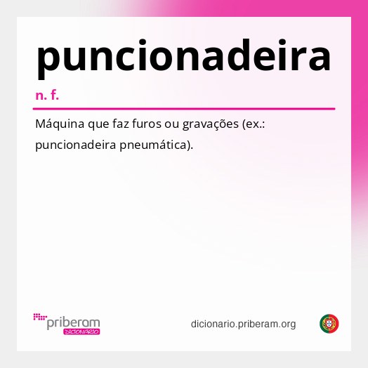 Significado de puncionadeira
