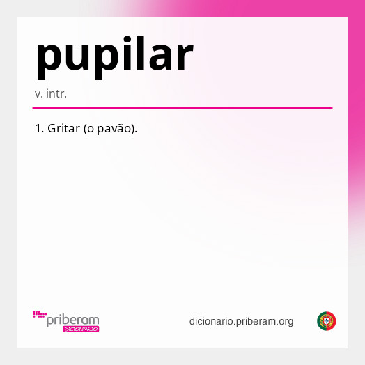 Significado de pupilar
